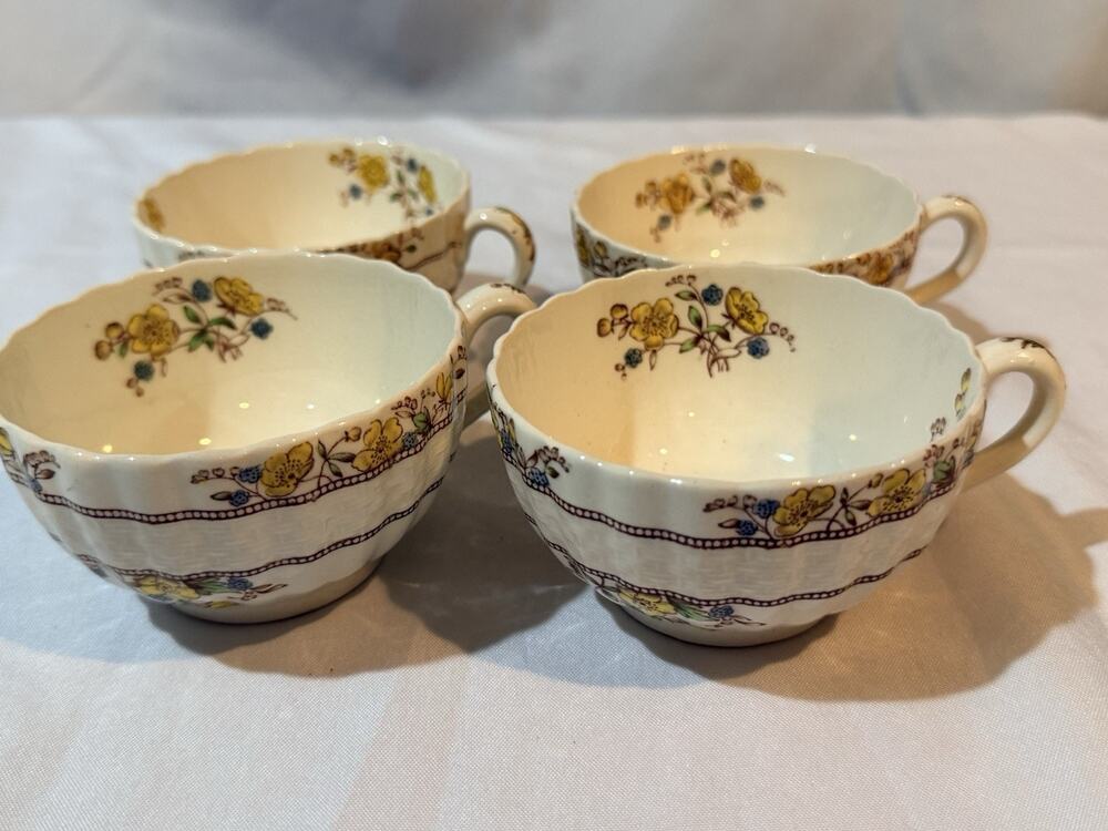 Set of 4 Copeland Spode Buttercup Cream Soup Cups – Made in England